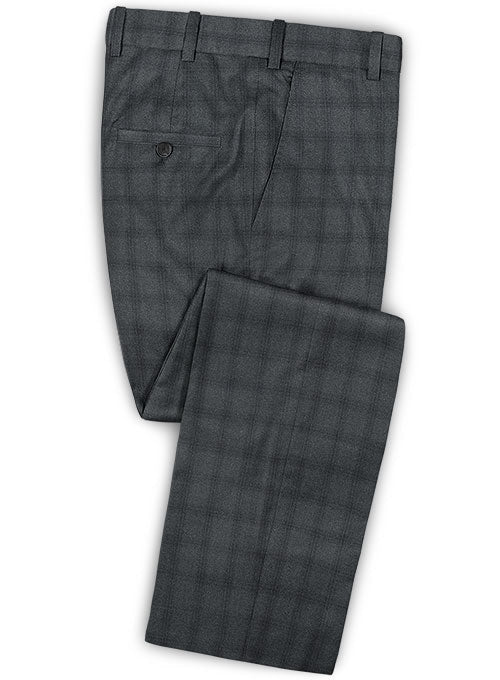 Reda Pied Gray Wool Pants