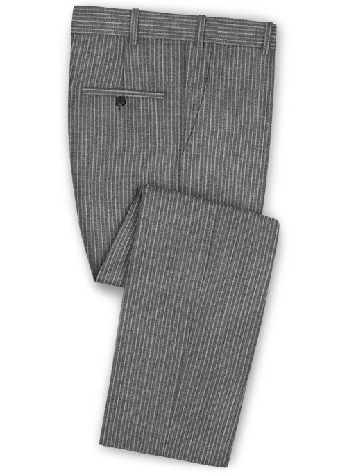 Scabal Femdo Gray Wool Pants