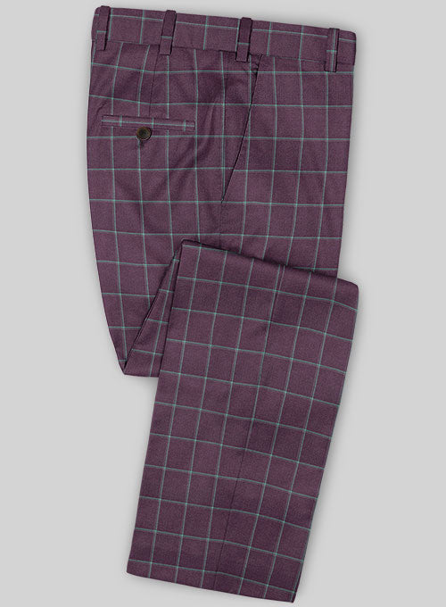 Scabal Mosaic Finito Iris Wool Pants