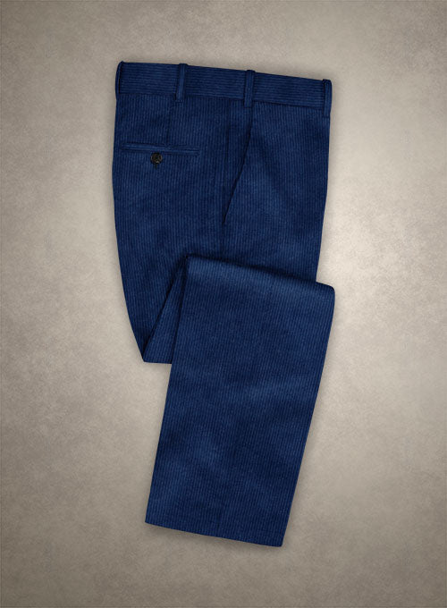 Solbiati Cobalt Blue Corduroy Pants - 8 Wales