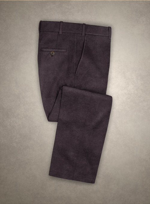 Solbiati Eggplant Corduroy Pants - 8 Wales