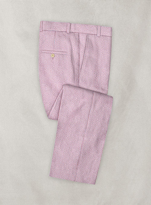 Solbiati Gingham Pink Seersucker Pants