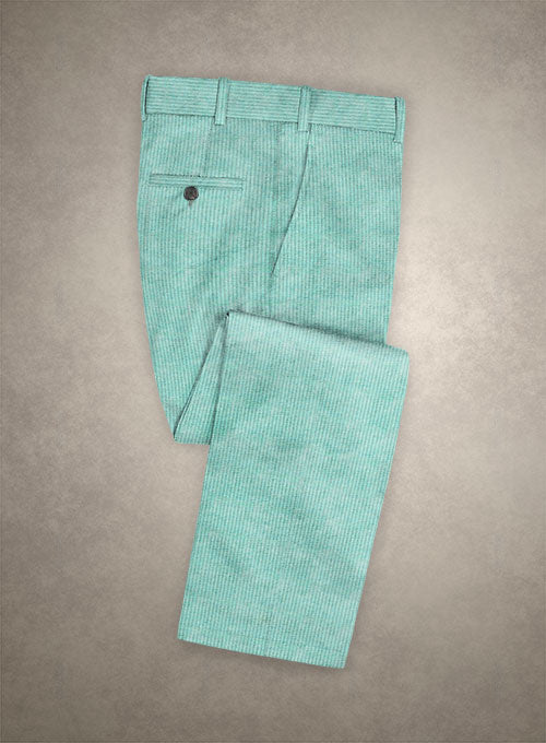 Solbiati Spring Light Blue Corduroy Pants - 8 Wales