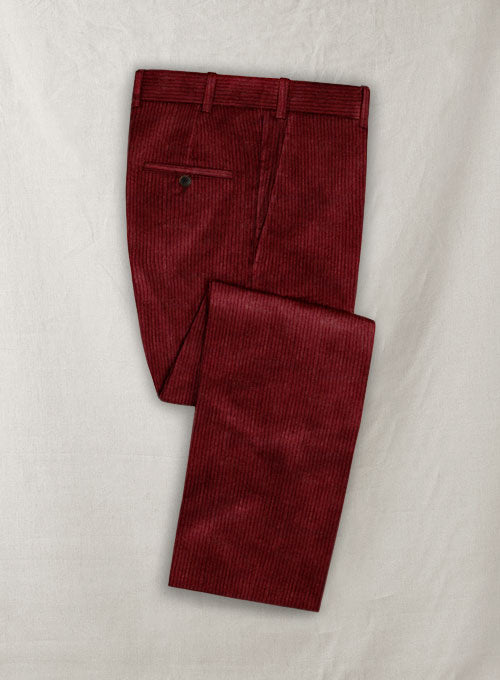 Solbiati Spring Wine Corduroy Pants - 8 Wales
