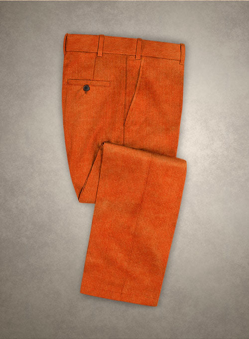 Solbiati Spring Orange Corduroy Pants - 8 Wales
