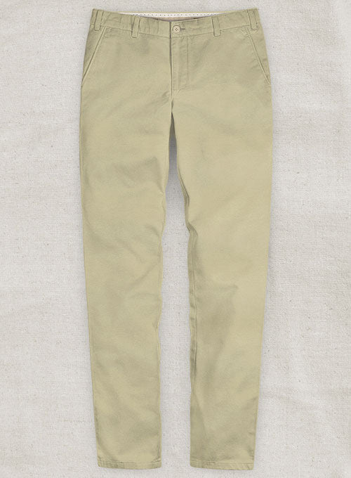 Stretch Summer Weight Khaki Chino Pants Washed