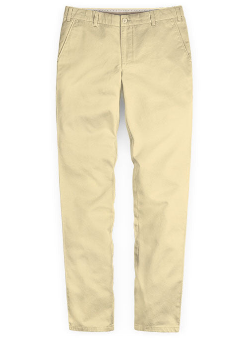 Stretch Summer Weight Sun Khaki Chino Pants Washed