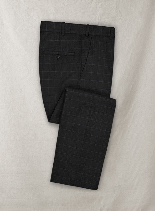 Stretch Boxer Charcoal Wool Pants