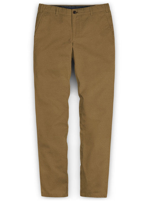 Rust Stretch Chino Pants Washed