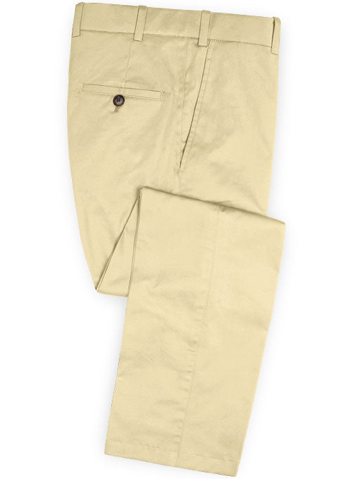 Stretch Summer Weight Light Khaki Chino Pants