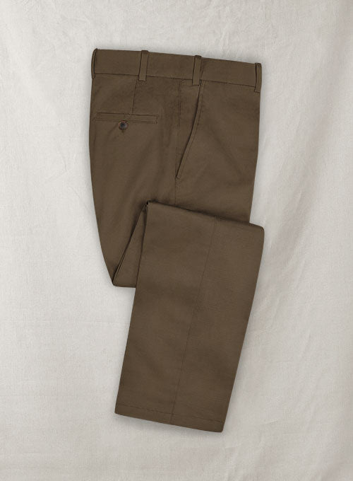 Stretch Summer Weight Brown Chino Pants