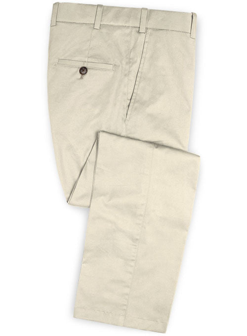 Stretch Summer Weight Beige Chino Pants