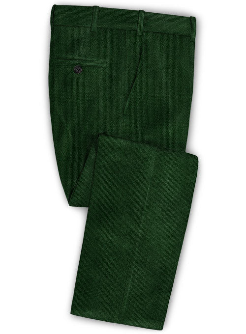 Stretch English Green Corduroy Pants -21 wales