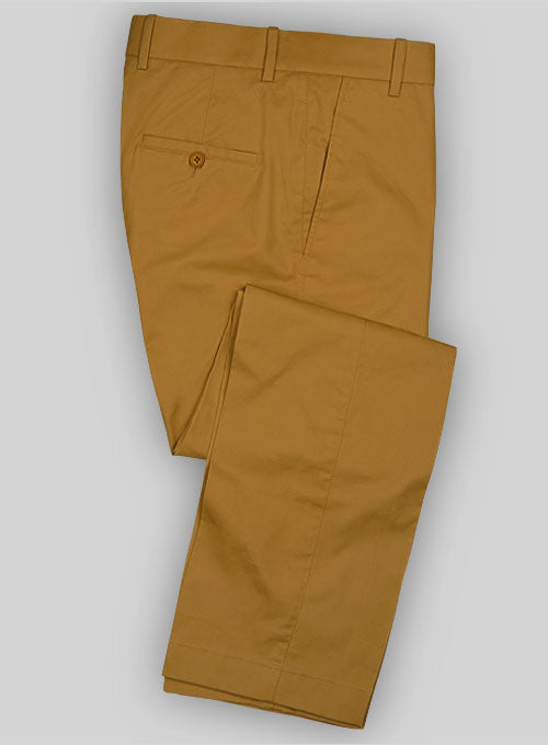 Tailored Summer Weight Dark Khaki Chinos