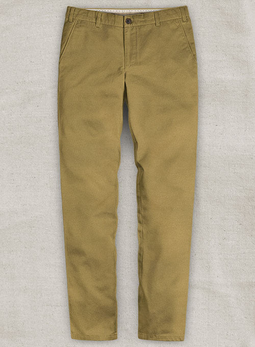 Stretch Summer Weight Tan Chino Pants Washed