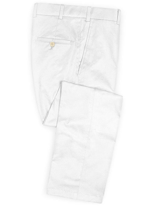 White Stretch Chino Pants