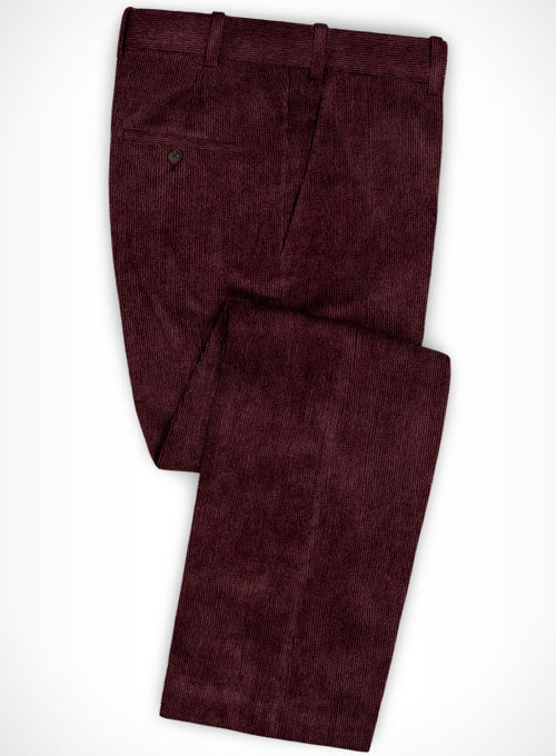 Wine Corduroy Pants - 14 Wales